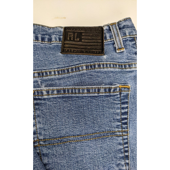 Vintage 90s Polo Ralph Lauren Mens Denim Jeans Sz 12x31 Straight Classic Stretch - Picture 4 of 8
